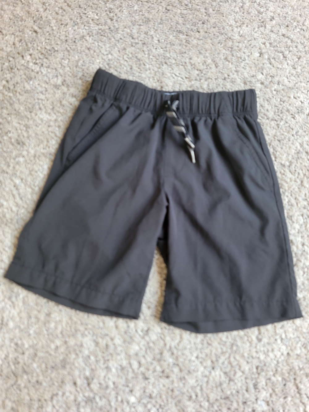Boys Black Elastic Waist Athletic Shorts Size 8